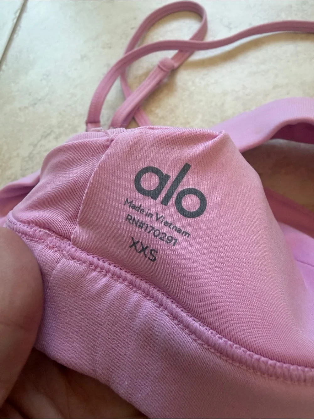 ALO YOGA Candy Pink Splendor Sports Bra Top